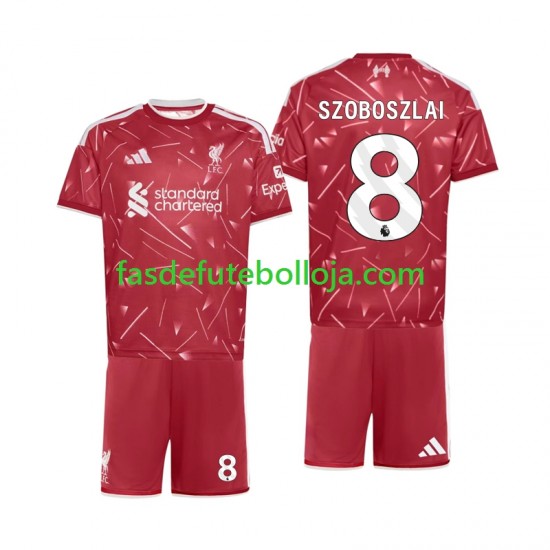 Camisola 1º Equipamento Liverpool Dominik Szoboszlai 8 2026-2027 Manga Curta ,Criança