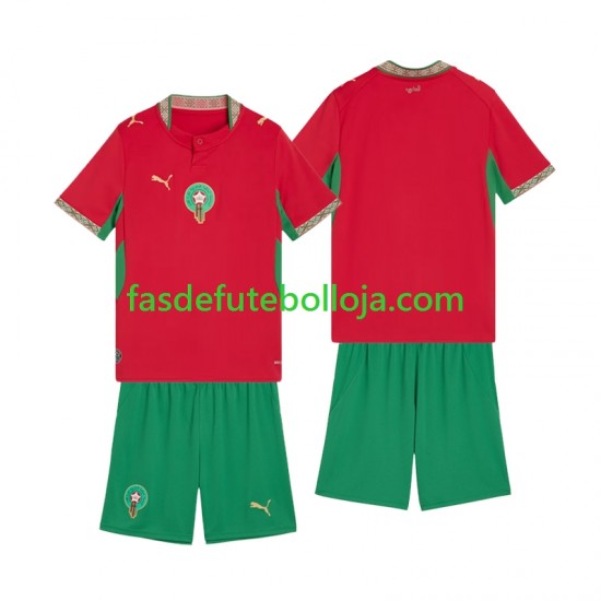 Camisola 1º Equipamento Seleção Marroquina 2026 Manga Curta ,Criança Camisola 1º Equipamento Seleção Marroquina 2026 Manga Curta ,Criança