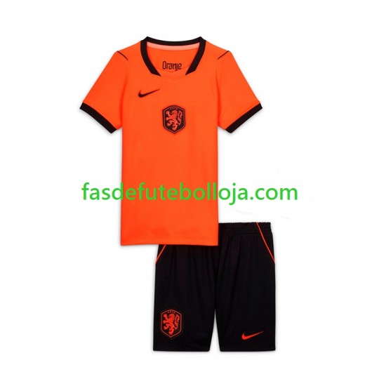 Camisola 1º Equipamento Seleção Neerlandesa World Cup 2026 Manga Curta ,Criança Camisola 1º Equipamento Seleção Neerlandesa World Cup 2026 Manga Curta ,Criança
