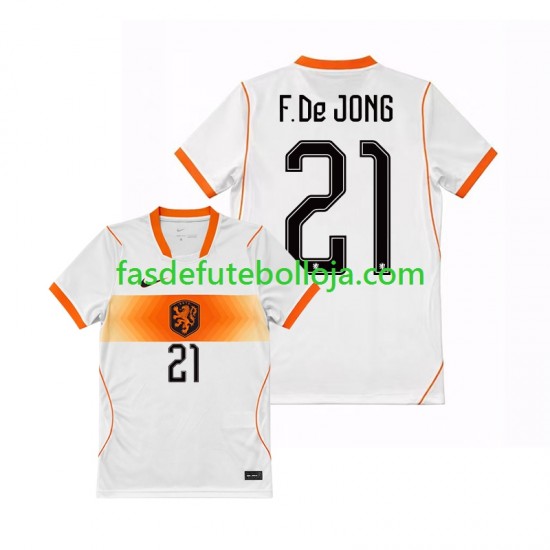 Camisola 2º Equipamento Seleção Neerlandesa Frenkie de Jong 21 World Cup 2026 Manga Curta ,Homem Camisola 2º Equipamento Seleção Neerlandesa Frenkie de Jong 21 World Cup 2026 Manga Curta ,Homem