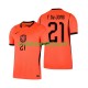 Camisola 1º Equipamento Seleção Neerlandesa Frenkie de Jong 21 World Cup 2026 Manga Curta ,Homem Camisola 1º Equipamento Seleção Neerlandesa Frenkie de Jong 21 World Cup 2026 Manga Curta ,Homem