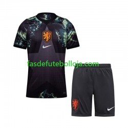 Camisola Guarda-redes 2º Equipamento Seleção Neerlandesa World Cup 2026 Manga Curta ,Criança