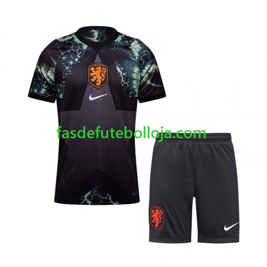 Camisola Guarda-redes 2º Equipamento Seleção Neerlandesa World Cup 2026 Manga Curta ,Criança Camisola Guarda-redes 2º Equipamento Seleção Neerlandesa World Cup 2026 Manga Curta ,Criança