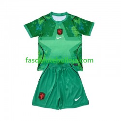 Camisola Guarda-redes 3º Equipamento Seleção Neerlandesa World Cup 2026 Manga Curta ,Criança