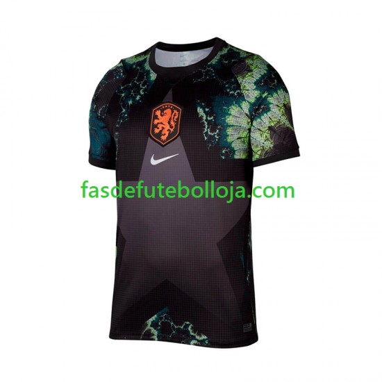 Camisola Guarda-redes 2º Equipamento Seleção Neerlandesa World Cup 2026 Manga Curta ,Homem