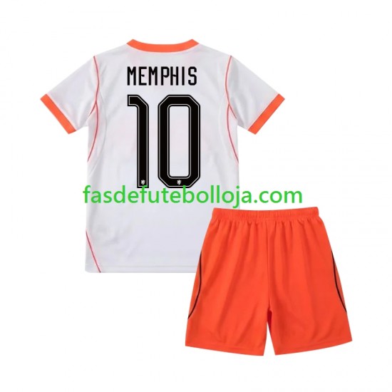 Camisola 2º Equipamento Seleção Neerlandesa Memphis Depay 10 World Cup 2026 Manga Curta ,Criança Camisola 2º Equipamento Seleção Neerlandesa Memphis Depay 10 World Cup 2026 Manga Curta ,Criança