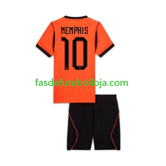 Camisola 1º Equipamento Seleção Neerlandesa Memphis Depay 10 World Cup 2026 Manga Curta ,Criança Camisola 1º Equipamento Seleção Neerlandesa Memphis Depay 10 World Cup 2026 Manga Curta ,Criança