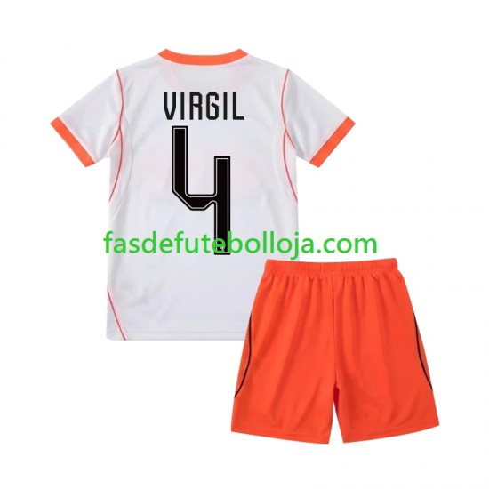 Camisola 2º Equipamento Seleção Neerlandesa Virgil van Dijk 4 World Cup 2026 Manga Curta ,Criança Camisola 2º Equipamento Seleção Neerlandesa Virgil van Dijk 4 World Cup 2026 Manga Curta ,Criança