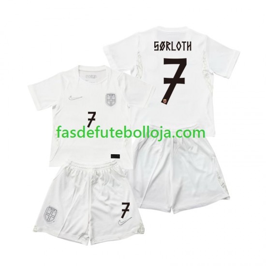 Camisola 3º Equipamento Seleção Norueguesa Alexander Sorloth 7 World Cup 2026 Manga Curta ,Criança