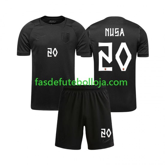 Camisola 2º Equipamento Seleção Norueguesa Antonio NUSA 20 World Cup 2026 Manga Curta ,Criança Camisola 2º Equipamento Seleção Norueguesa Antonio NUSA 20 World Cup 2026 Manga Curta ,Criança