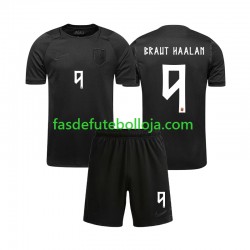 Camisola 2º Equipamento Seleção Norueguesa Braut Haaland 9 World Cup 2026 Manga Curta ,Criança Camisola 2º Equipamento Seleção Norueguesa Braut Haaland 9 World Cup 2026 Manga Curta ,Criança