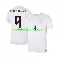Camisola 3º Equipamento Seleção Norueguesa Braut Haaland 9 World Cup 2026 Manga Curta ,Homem