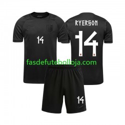 Camisola 2º Equipamento Seleção Norueguesa Julian Ryerson 14 World Cup 2026 Manga Curta ,Criança Camisola 2º Equipamento Seleção Norueguesa Julian Ryerson 14 World Cup 2026 Manga Curta ,Criança