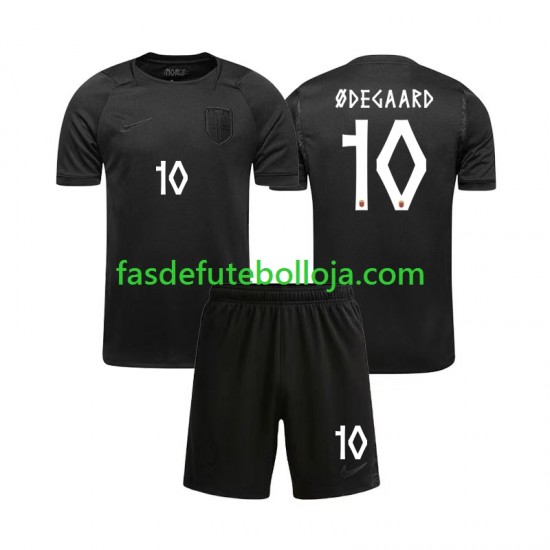 Camisola 2º Equipamento Seleção Norueguesa Martin Odegaard 10 World Cup 2026 Manga Curta ,Criança
