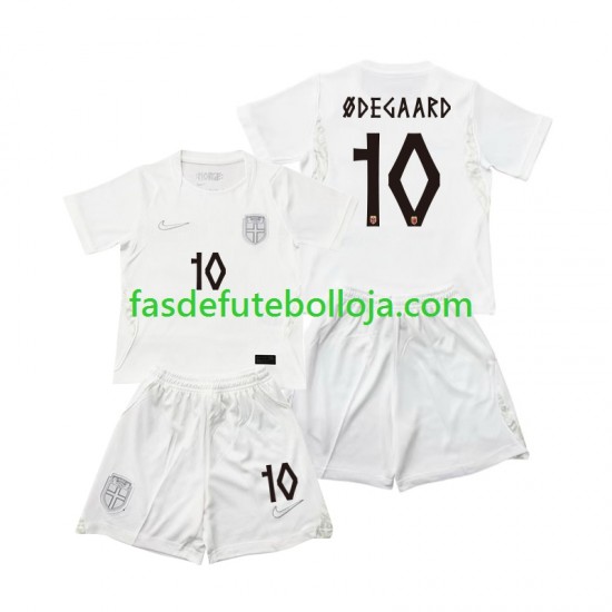 Camisola 3º Equipamento Seleção Norueguesa Martin Odegaard 10 World Cup 2026 Manga Curta ,Criança