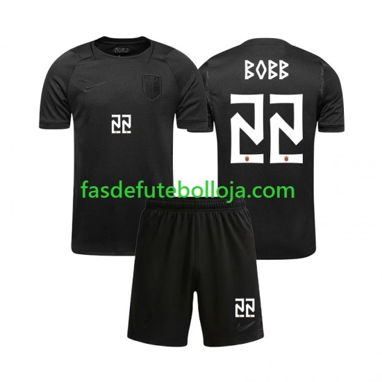 Camisola 2º Equipamento Seleção Norueguesa Oscar Bobb 22 World Cup 2026 Manga Curta ,Criança Camisola 2º Equipamento Seleção Norueguesa Oscar Bobb 22 World Cup 2026 Manga Curta ,Criança