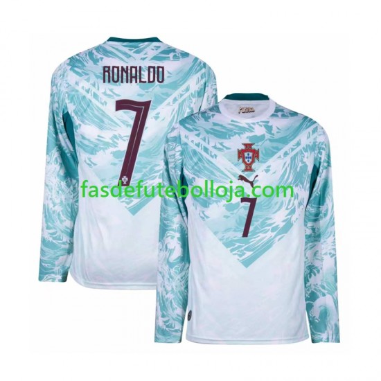 Camisola 2º Equipamento Seleção Portuguesa Cristiano Ronaldo 7 World Cup 2026 Manga Comprida ,Homem