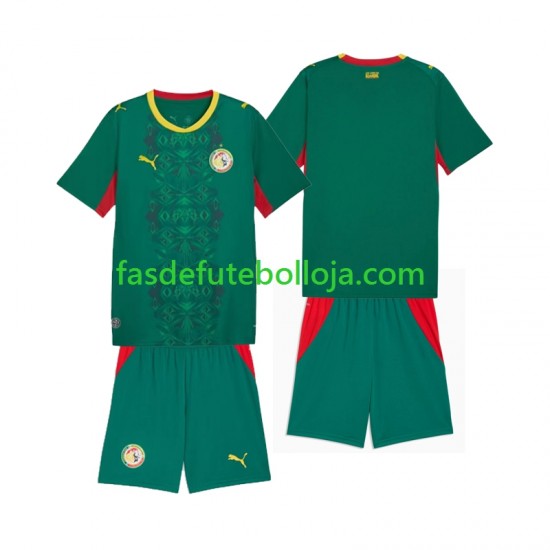 Camisola 2º Equipamento Seleção Senegalesa 2026 2027 Manga Curta ,Criança
