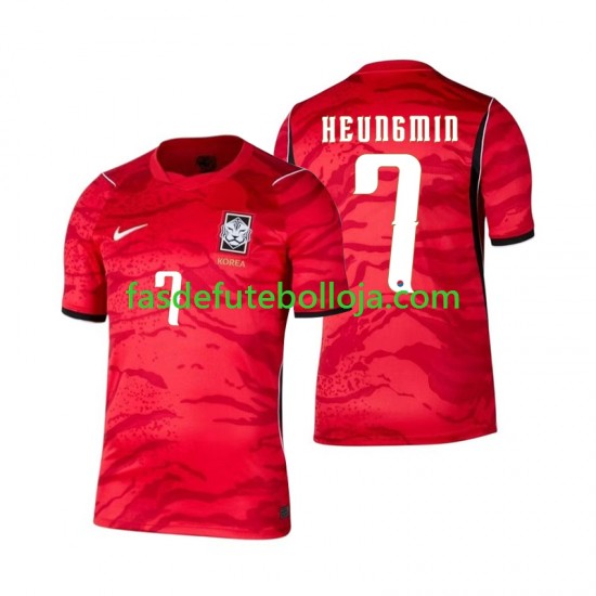 Camisola 1º Equipamento Seleção Sul-Coreana Son Heung-min 7 World Cup 2026 Manga Curta ,Homem Camisola 1º Equipamento Seleção Sul-Coreana Son Heung-min 7 World Cup 2026 Manga Curta ,Homem