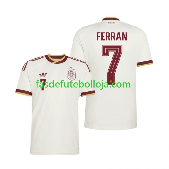 Camisola 2º Equipamento Seleção Espanhola Ferran Torres 7 World Cup 2026 Manga Curta ,Homem Camisola 2º Equipamento Seleção Espanhola Ferran Torres 7 World Cup 2026 Manga Curta ,Homem