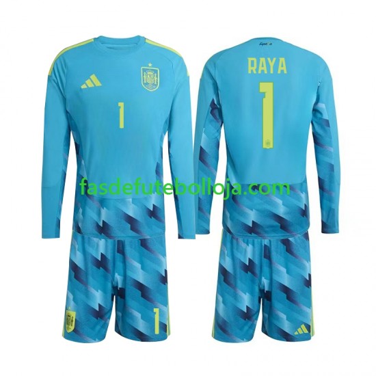 Camisola Guarda-redes 1º Equipamento Seleção Espanhola David Raya 1 World Cup 2026 Manga Comprida ,Criança Camisola Guarda-redes 1º Equipamento Seleção Espanhola David Raya 1 World Cup 2026 Manga Comprida ,Criança