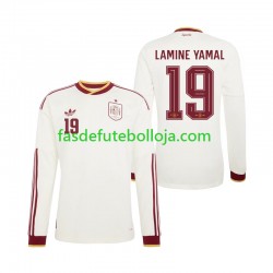 Camisola 2º Equipamento Seleção Espanhola Lamine Yamal 19 World Cup 2026 Manga Comprida ,Homem