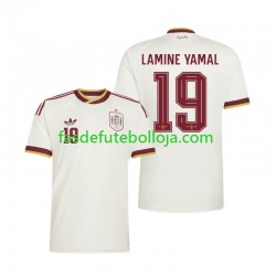 Camisola 2º Equipamento Seleção Espanhola Lamine Yamal 19 World Cup 2026 Manga Curta ,Homem