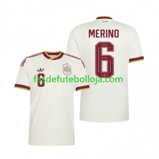 Camisola 2º Equipamento Seleção Espanhola Mikel Merino 6 World Cup 2026 Manga Curta ,Homem Camisola 2º Equipamento Seleção Espanhola Mikel Merino 6 World Cup 2026 Manga Curta ,Homem