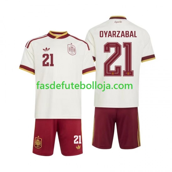Camisola 2º Equipamento Seleção Espanhola Mikel Oyarzabal 21 World Cup 2026 Manga Curta ,Criança Camisola 2º Equipamento Seleção Espanhola Mikel Oyarzabal 21 World Cup 2026 Manga Curta ,Criança