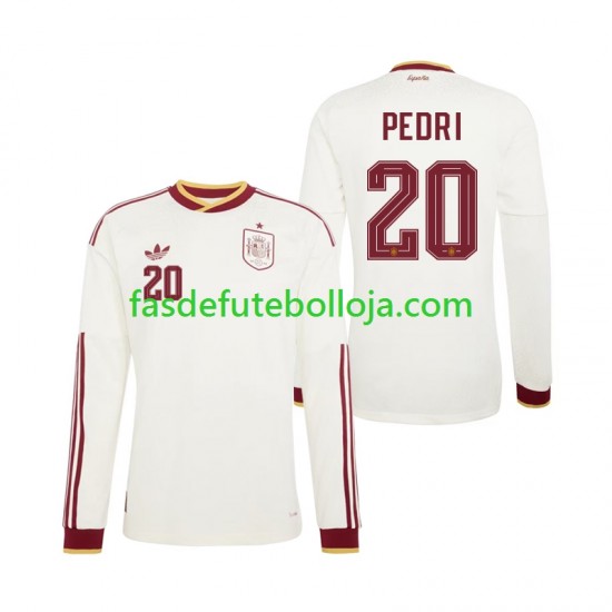 Camisola 2º Equipamento Seleção Espanhola Pedri 20 World Cup 2026 Manga Comprida ,Homem Camisola 2º Equipamento Seleção Espanhola Pedri 20 World Cup 2026 Manga Comprida ,Homem