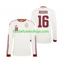 Camisola 2º Equipamento Seleção Espanhola Rodri 16 World Cup 2026 Manga Comprida ,Homem Camisola 2º Equipamento Seleção Espanhola Rodri 16 World Cup 2026 Manga Comprida ,Homem