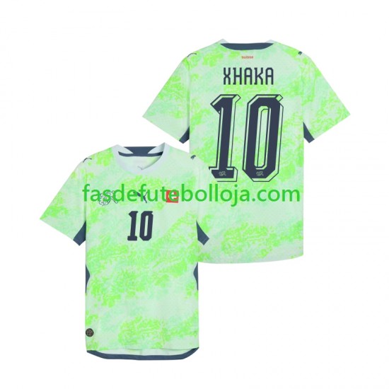 Camisola 2º Equipamento Seleção Suíça Granit Xhaka 10 World Cup 2026 Manga Curta ,Homem
