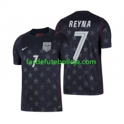 Camisola 2º Equipamento Seleção Estados Unidos Giovanni Reyna 7 World Cup 2026 Manga Curta ,Homem