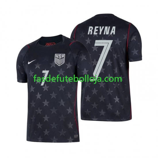 Camisola 2º Equipamento Seleção Estados Unidos Giovanni Reyna 7 World Cup 2026 Manga Curta ,Homem