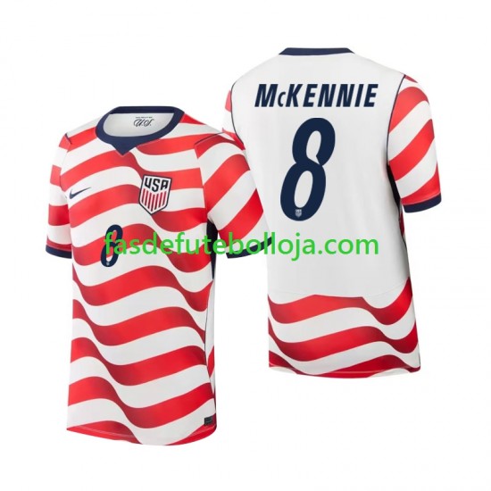 Camisola 1º Equipamento Seleção Estados Unidos Weston McKennie 8 World Cup 2026 Manga Curta ,Homem