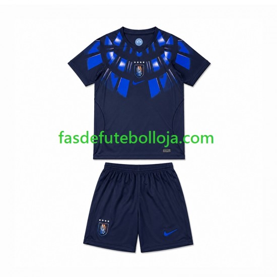 Camisola 2º Equipamento Seleção Uruguaia World Cup 2026 Manga Curta ,Criança