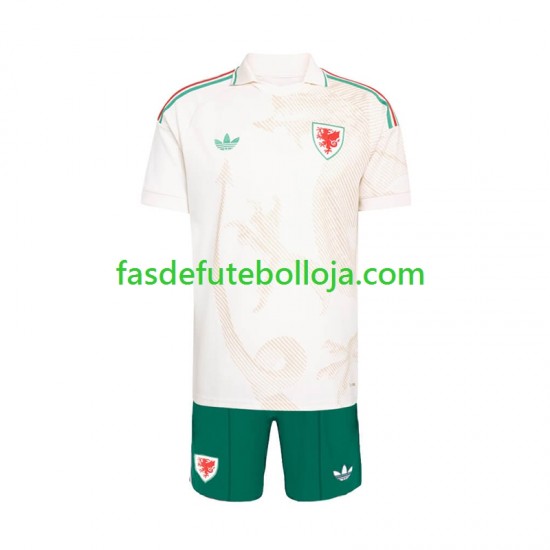 Camisola 2º Equipamento Seleção Galesa World Cup 2026 Manga Curta ,Criança Camisola 2º Equipamento Seleção Galesa World Cup 2026 Manga Curta ,Criança