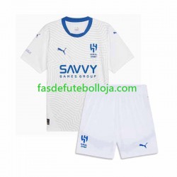 Camisola 2º Equipamento Al-Hilal 2024-2025 Manga Curta ,Criança