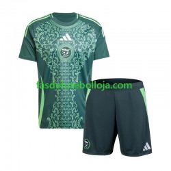 Camisola 2º Equipamento Seleção Argelina 2024-2025 Manga Curta ,Criança
