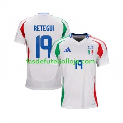 Camisola 2º Equipamento Seleção Italiana Mateo Retegui 19 2024 Manga Curta ,Homem