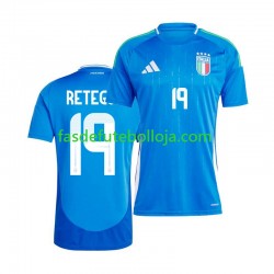 Camisola 1º Equipamento Seleção Italiana Mateo Retegui 19 2024 Manga Curta ,Homem