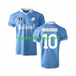 Camisola 1º Equipamento Napoli MARADONA 10 1986 Manga Curta Retro ,Homem