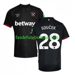 Camisola 2º Equipamento West Ham United SOUCEK 28 2024-2025 Manga Curta ,Homem