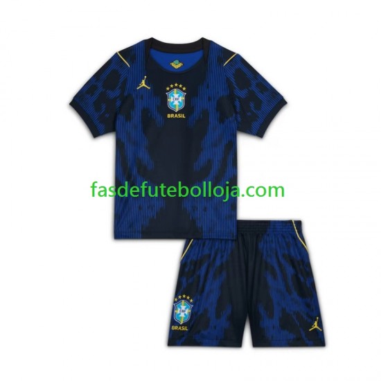 Camisola 2º Equipamento Seleção Brasileira World Cup 2026 Manga Curta ,Criança