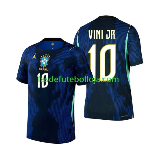 Camisola 2º Equipamento Seleção Brasileira Vinicius Junior 10 World Cup 2026 Manga Curta ,Homem