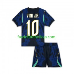 Camisola 2º Equipamento Seleção Brasileira Vinicius Junior 10 World Cup 2026 Manga Curta ,Criança