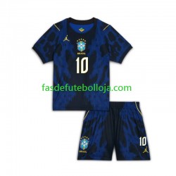Camisola 2º Equipamento Seleção Brasileira Vinicius Junior 10 World Cup 2026 Manga Curta ,Criança