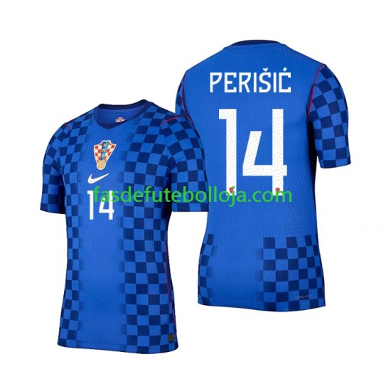 Camisola 2º Equipamento Seleção Croata Ivan Perisic 14 World Cup 2026 Manga Curta ,Homem