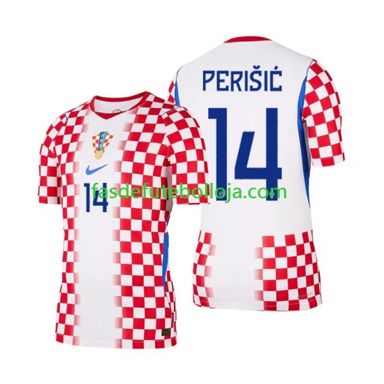 Camisola 1º Equipamento Seleção Croata Ivan Perisic 14 World Cup 2026 Manga Curta ,Homem
