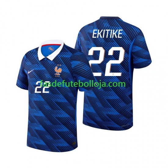 Camisola 1º Equipamento Seleção Francesa Hugo Ekitike 22 World Cup 2026 Manga Curta ,Homem